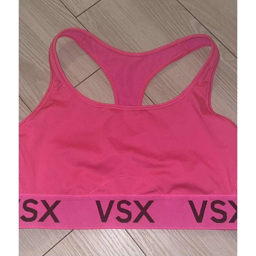 Victorias Secret VSX Sport Sports Bra Racerback Womens M Medium Pink - Picture 3 of 5